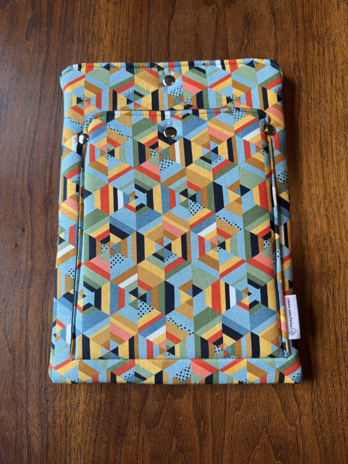 Multi-Color Hexagon Device Sleeve — Large — front