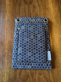 Black/Grey Gold Honeycomb Cross-Body Bag — front