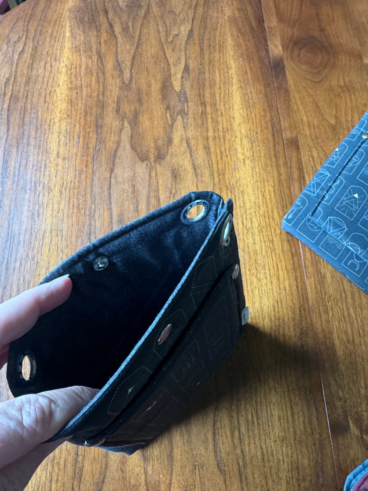 Cross-Body Bag Arched Mystic Symbols inside view