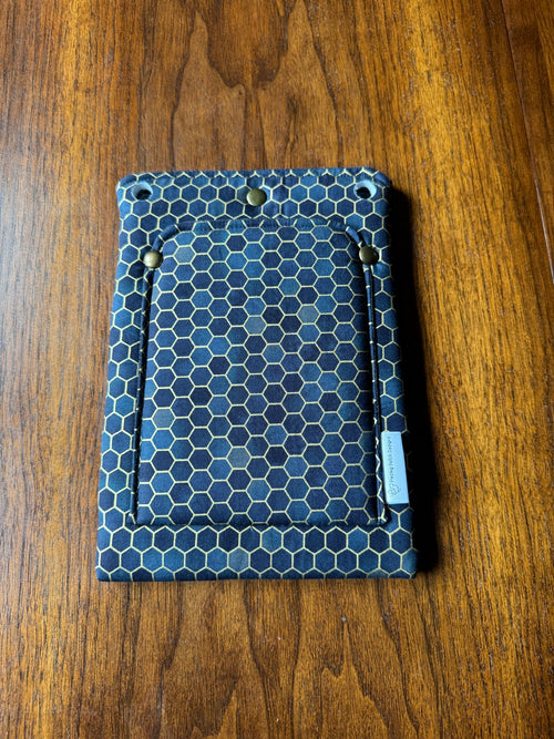 Cross-Body Bag Black/Grey Gold Honeycomb front view