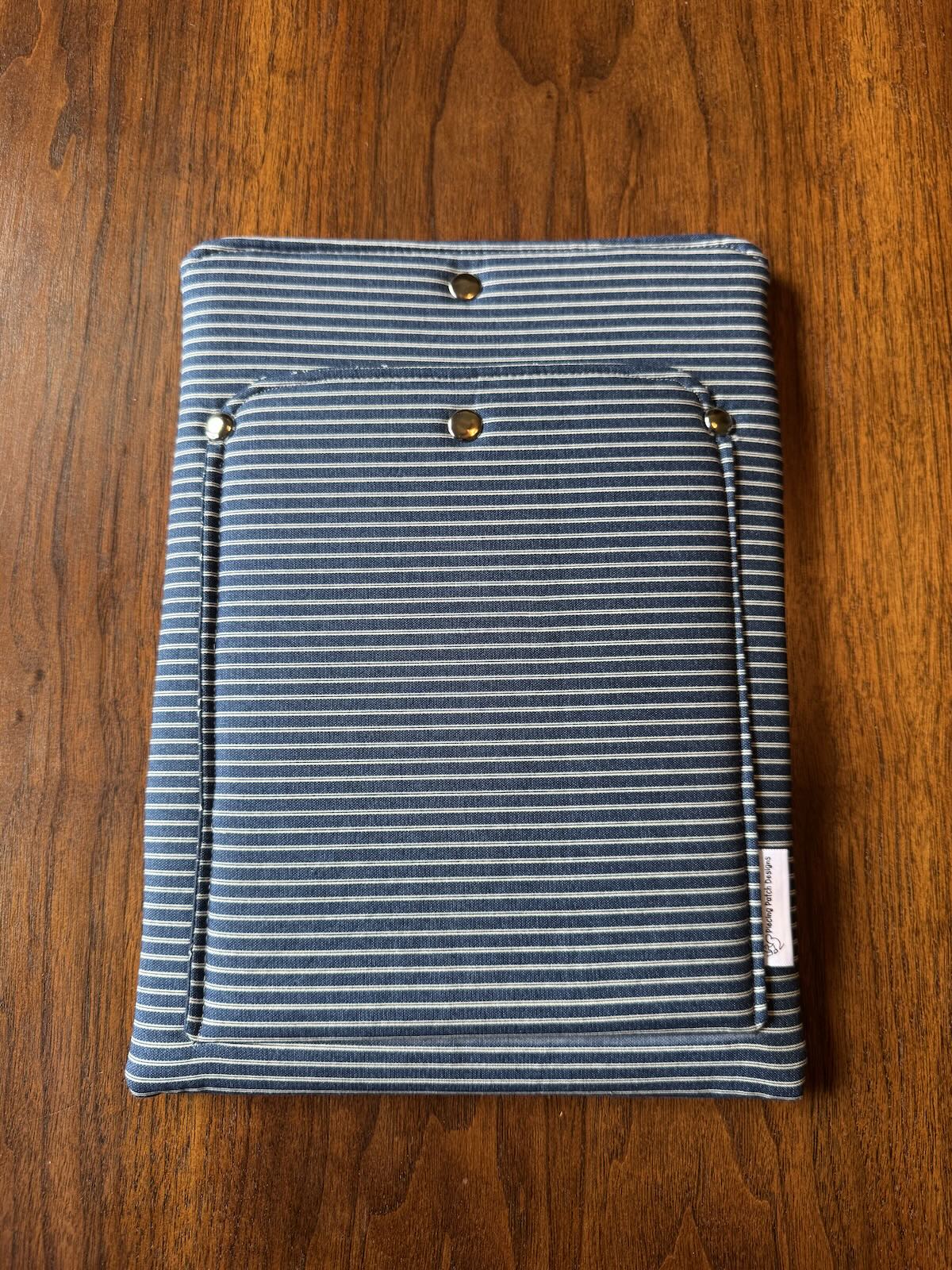 Denim and White Stripe Device Sleeve