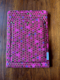 Pink Honeycomb front — Large Device Sleeve Metallic