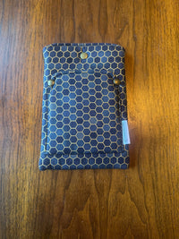 Black/Grey Gold Honeycomb Device Sleeve — small, front