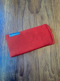 Red eyeglass case