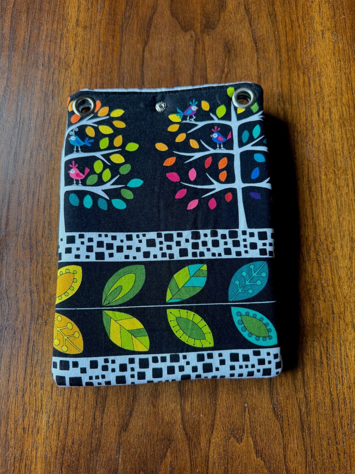About Town Cross-Body Bag in Rainbow Whimsy design, back