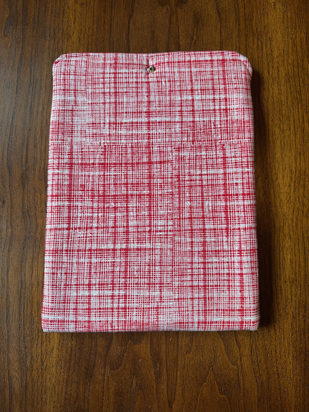 Red and White Plaid Device Sleeve