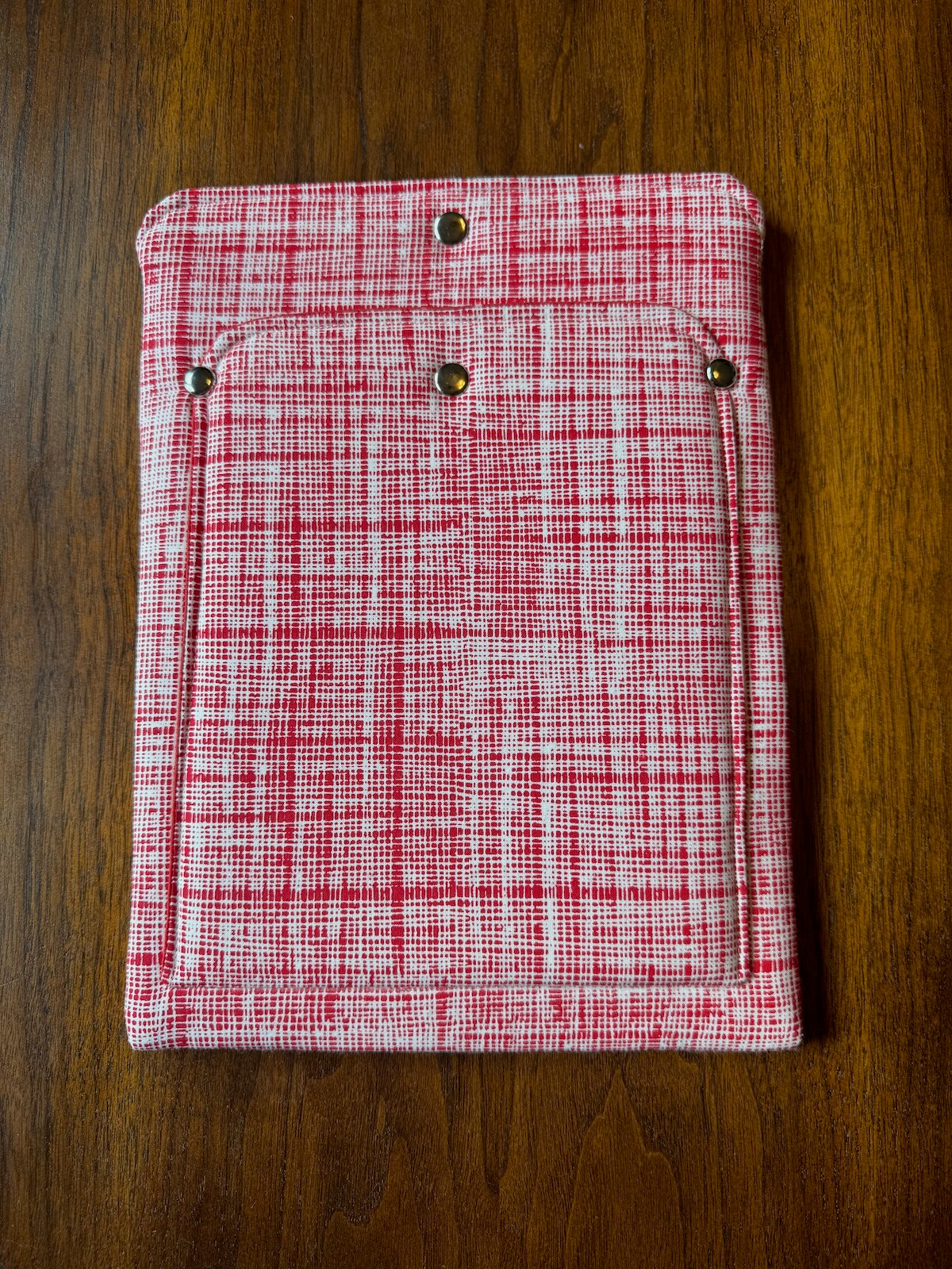Red and White Plaid Device Sleeve