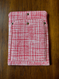 Red and White Plaid Device Sleeve