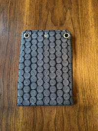 About Town Cross-Body Bag in Silver Swirls design, back