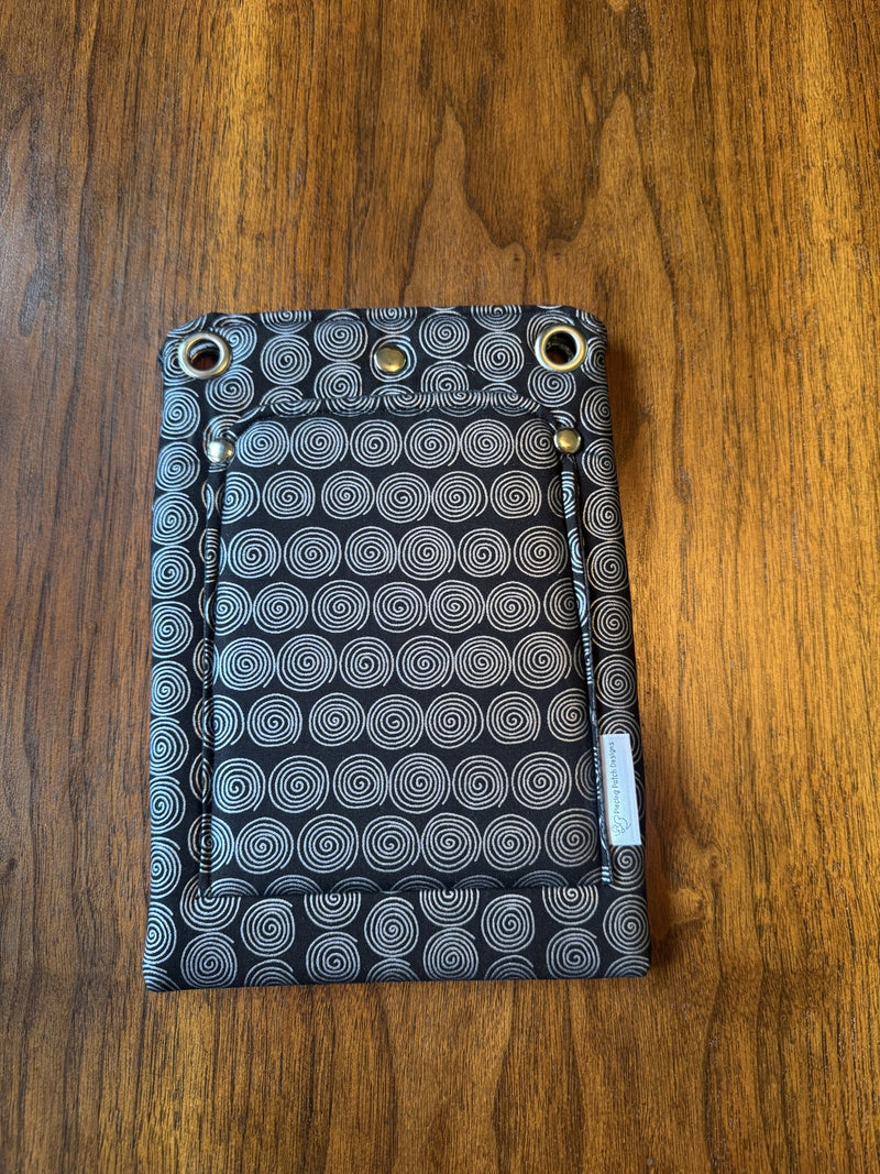 About Town Cross-Body Bag in Silver Swirls design